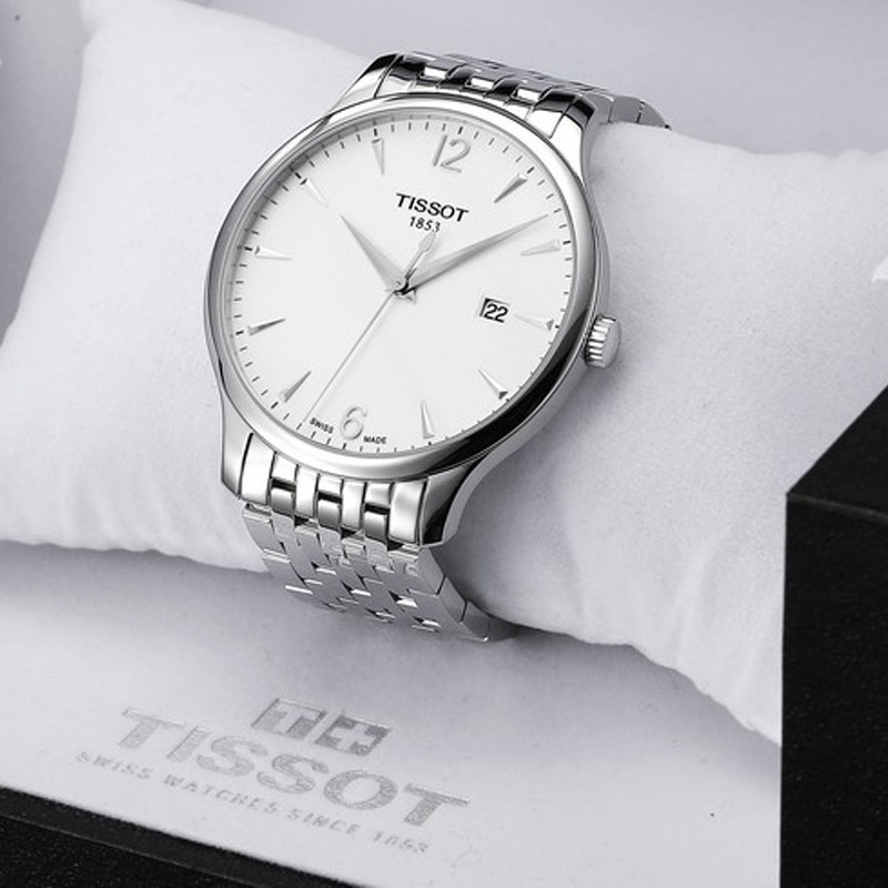 天梭(TISSOT)俊雅系列商务复古男士金属钢带石英表男表T063.610.11.037.00