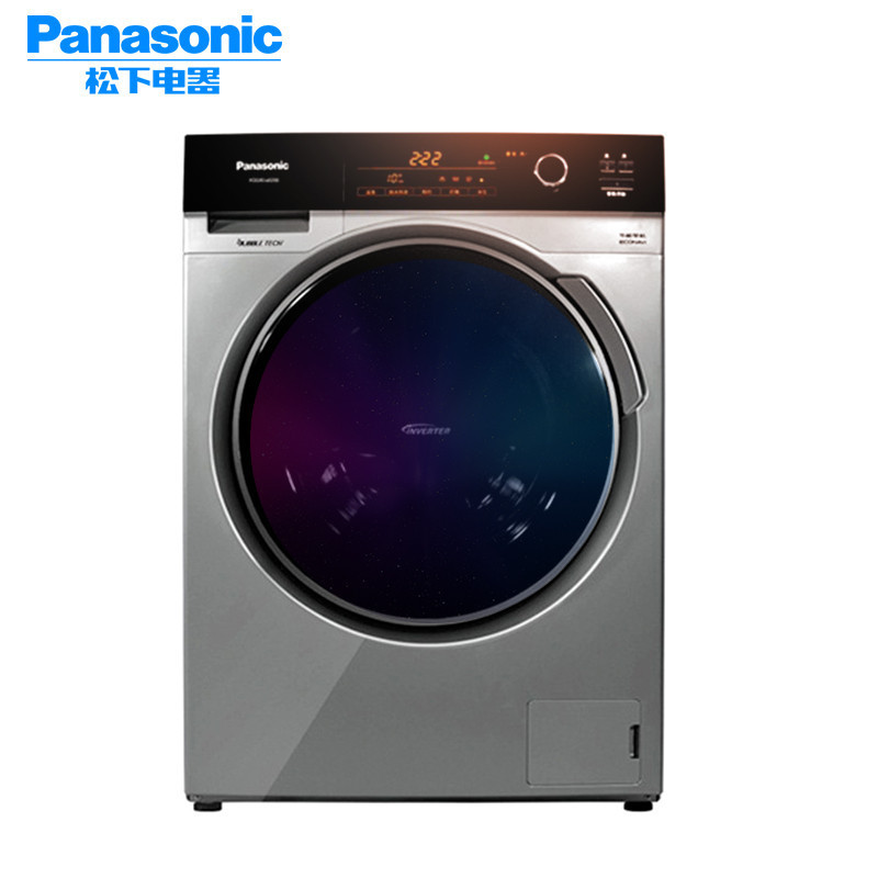 松下（Panasonic）XQG80-E8255 8公斤全自动家用变频滚筒洗衣机 泡沫净 90度加温洗（银色）