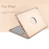 优禄苹果平板电脑外接键盘2018/17iPad保护套壳超薄iPad Pro/air 9.7蓝牙键盘保护壳7彩色背光金色