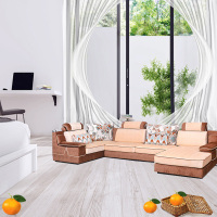 裕霖 沙发 布艺沙发 时尚布沙发 客厅U型套装组合沙发 大户型可拆洗沙发