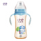 贝儿高婴儿PPSU300ML（蓝色）奶瓶新生儿防摔防胀气感温带手柄吸管宽口儿童安全