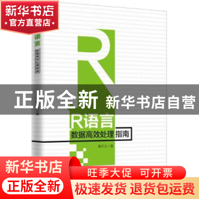正版 R语言数据高效处理指南 黄天元 北京大学出版社 9787301306