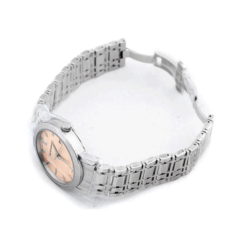 (BURBERRY)博柏利手表休闲时尚金属带圆盘情侣石英腕表BU1352-BU1353