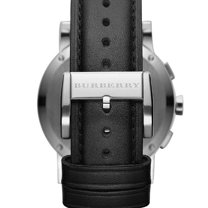 (Burberry)博柏利手表运动时尚皮革表带石英瑞士男士石英表 男 BU9382-BU9384
