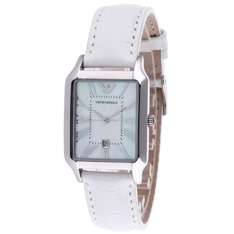 EMPORIO ARMANI阿玛尼手表 休闲时尚欧美品牌金属表带简约女士石英手表 AR0415
