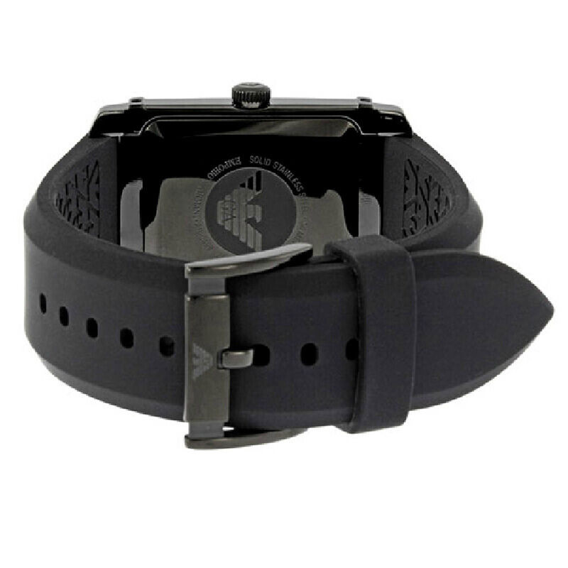 EMPORIO ARMANI阿玛尼手表运动时尚塑胶表带简约石英男士手表AR0498-AR0499