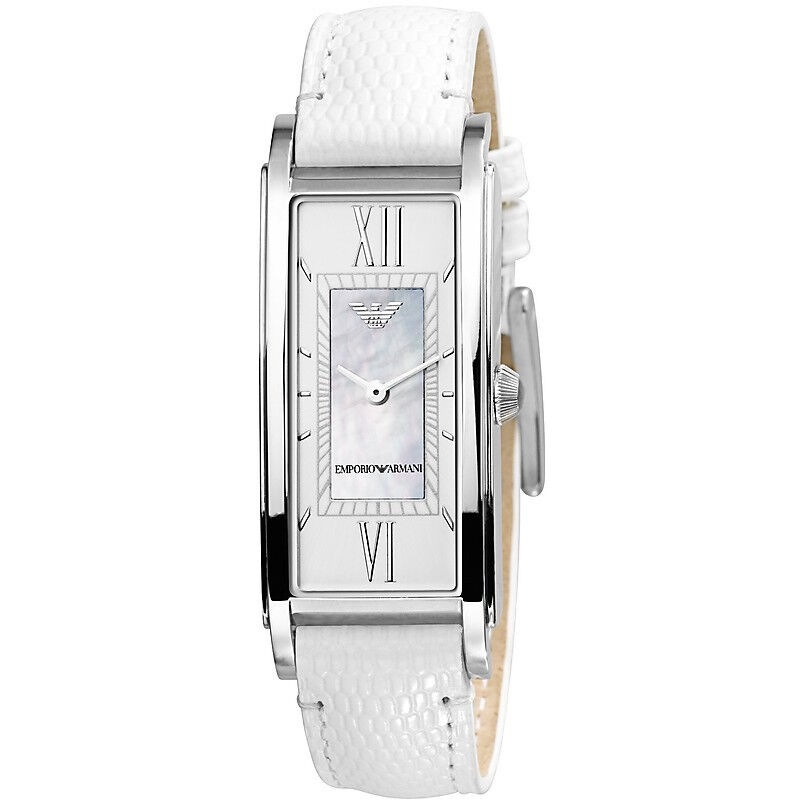 阿玛尼(EMPORIO ARMANI)手表 简约时尚欧美品牌皮带方盘石英表 女 AR0785