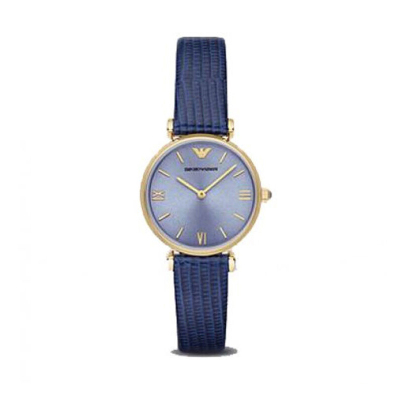 阿玛尼(EMPORIO ARMANI)手表 时尚欧美品牌英伦风皮带圆盘女士石英表 AR1834