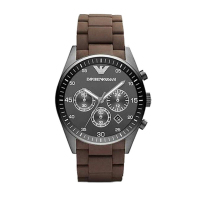 阿玛尼(EMPORIO ARMANI)手表 运动时尚欧美品牌金属表带男士石英表AR5990