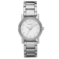 DKNY唐可娜儿手表 时尚欧美品牌钢带圆盘镶钻女士石英表 女 NY4791等