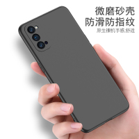 oppoReno4手机壳黑色opporeno4磨砂软壳opporeno4外壳PCRT00防摔硅胶男女全包边PCRM00保