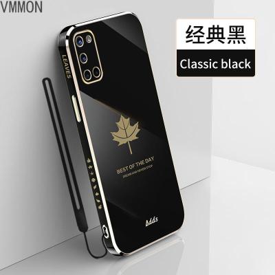 VMONN枫叶电镀适用oppoA52手机壳oppo保护A52硅胶套a35镜头全包a32防摔opopa软壳PDAM10男女