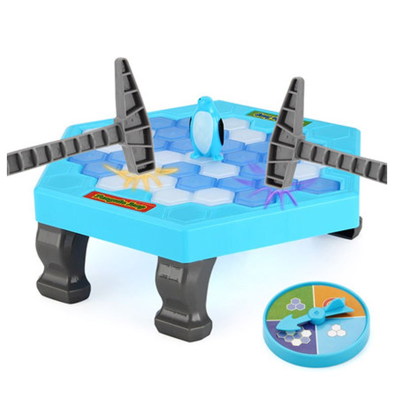 敲打冰块拯救企鹅的玩具 破冰台拆墙儿童桌面游戏积木亲子互动智力开发游戏适用于3岁以上孩子动脑游戏