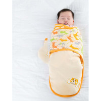 婴儿睡袋抱被新生儿襁褓包巾夏季薄款裹布初生的包被通用简约小清新孕婴童抱被