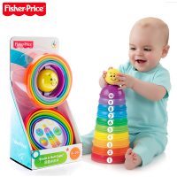 费雪玩具叠叠乐宝宝早教益智玩具婴幼儿层层叠彩虹杯礼物K7166