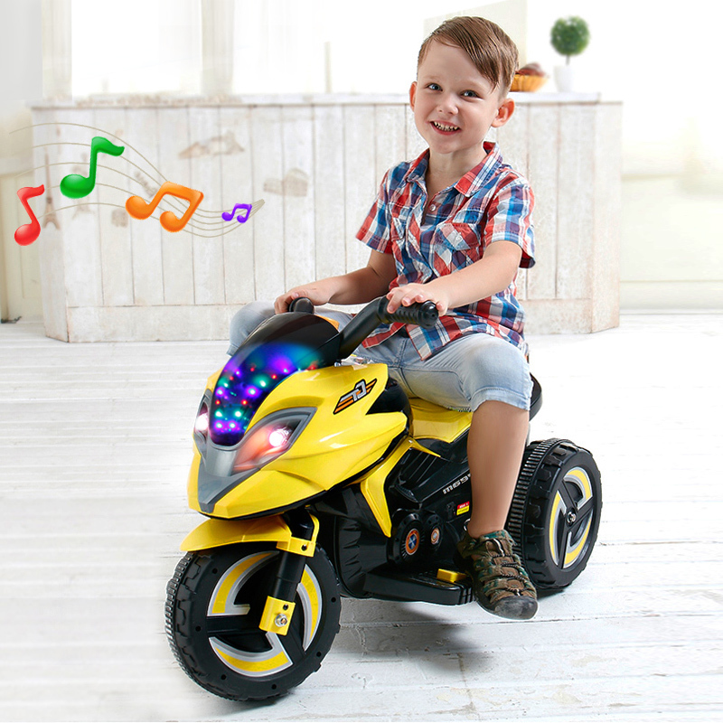 锋达儿童电动小摩托车宝宝可坐三轮电动童车小孩充电瓶车玩具汽车