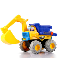 锋源大号惯性工程车宝宝儿童玩具车挖掘机推土机仿真模型沙滩玩具