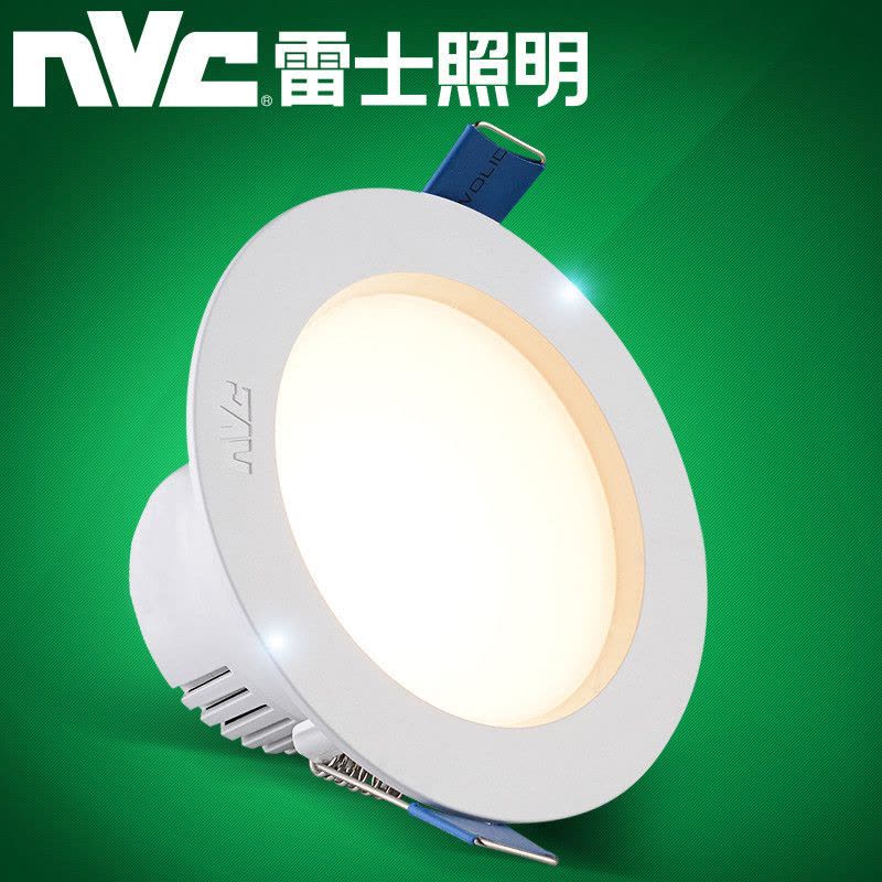 新品雷士照明 LED筒灯3瓦客厅装饰天花孔灯 嵌入式洞灯 开孔7.0-8.5cm图片