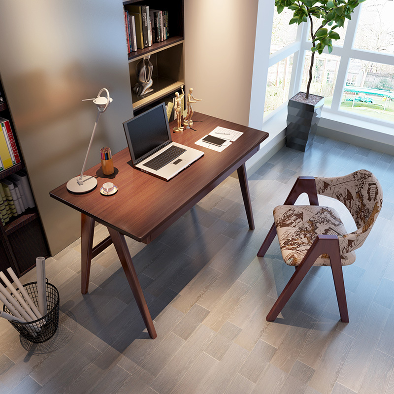 现代北欧实木书桌 带抽屉写字台日式小户型办公桌家用电脑桌特价