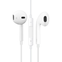 启融 耳机入耳式 白色有线耳机 耳塞式苹果安卓手机通用 线控耳机 通用非原装苹果耳机