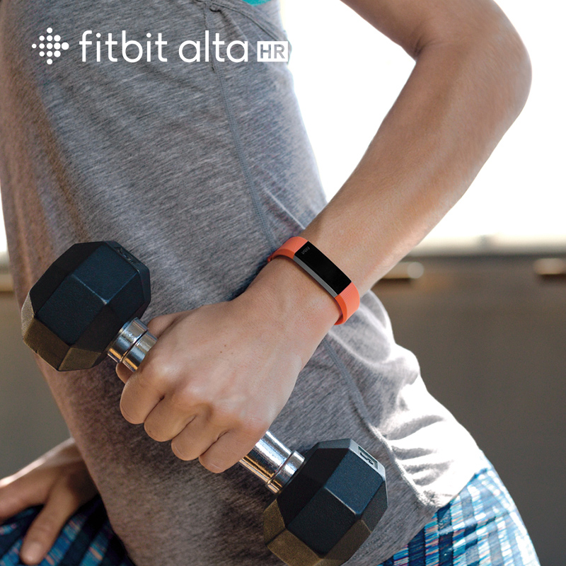 【新品上市】Fitbit Alta HR心率智能运动手环睡眠阶段性监测蓝牙 蓝灰色L大号