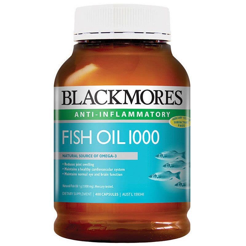BLACKMORES澳佳宝膳食营养补充剂欧米伽3无腥味深海鱼油软胶囊400粒 澳洲正品 1瓶装图片