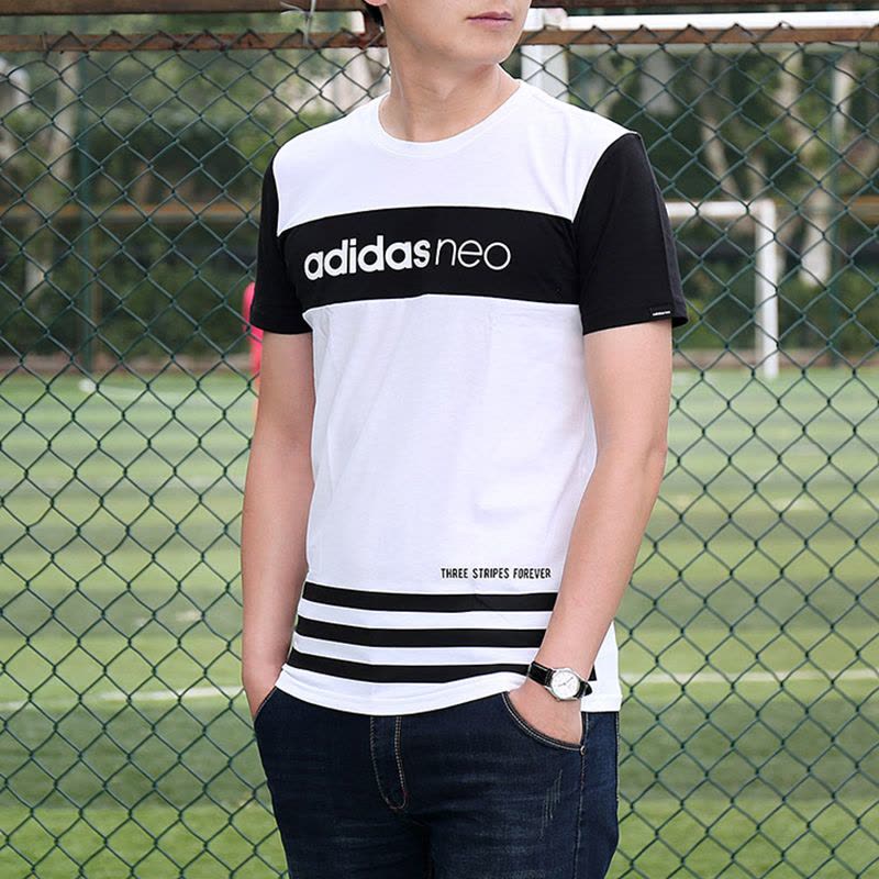 Adidas/阿迪达斯 男装 运动休闲透气圆领短袖T恤EK4738图片
