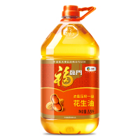 福临门花生油浓香非转基因一级物理压榨3.5L桶装营养家食用植物油