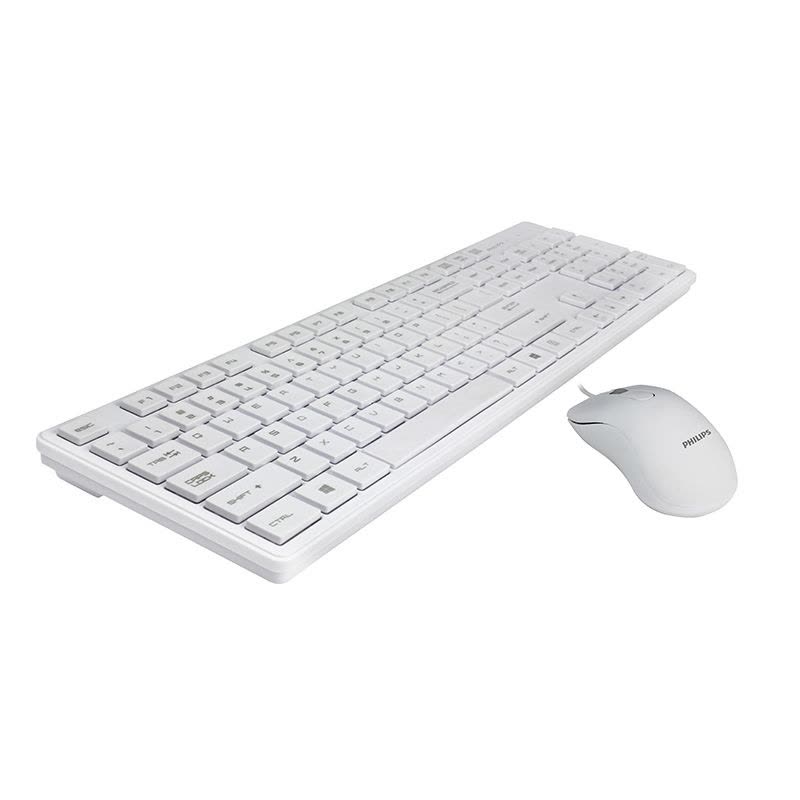 飞利浦 有线鼠标黑色键盘套装 游戏办公USB笔记本电脑防水键鼠套件图片