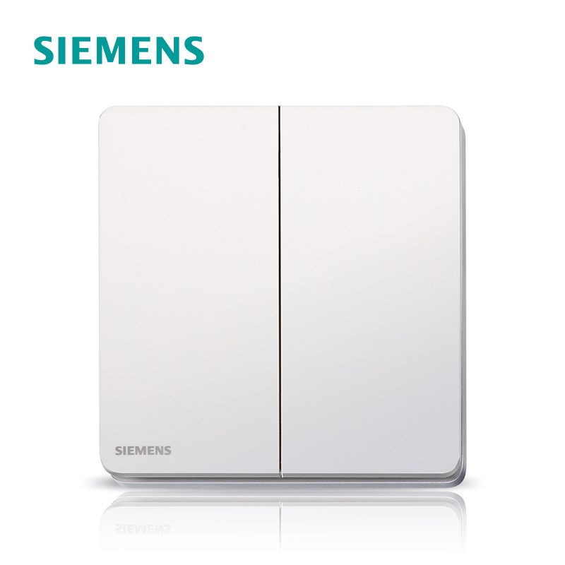 [官方旗舰店]西门子(SIEMENS)开关插座系列86型面板睿致钛银二开双控开关