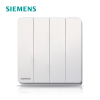 [官方旗舰店]西门子(SIEMENS)开关插座系列86型 睿致钛银四开单控开关