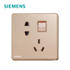 【官方旗舰店】西门子(SIEMENS)开关插座系列86型睿致玫瑰金一开五孔带开关插座