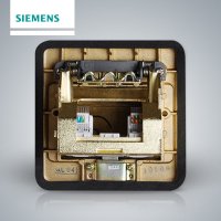 [官方旗舰店]西门子(SIEMENS)开关插座系列电话电脑地插 铜合金防水弹起式无阻尼