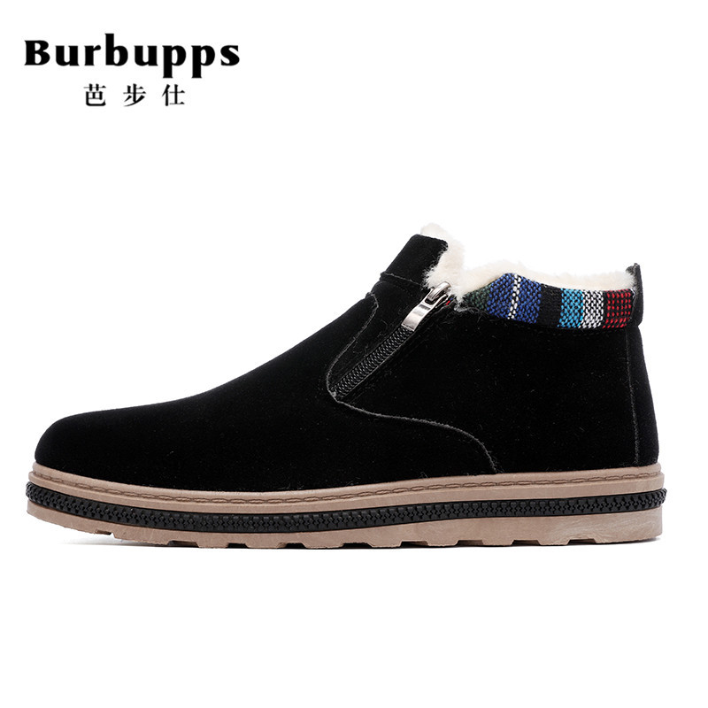 法国芭步仕Burbupps 男士反绒皮时尚潮流休闲保暖靴