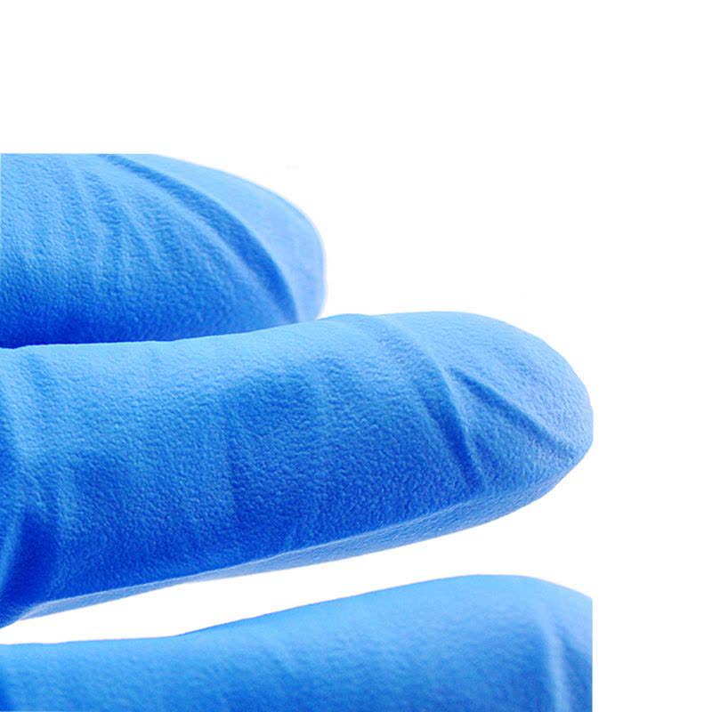 美国AMMEX爱马斯 蓝色一次性牙科丁腈无粉橡胶乳胶实验家务加厚劳保手套 APFGWC42100 小号.图片