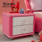 金百利儿童床实木布艺床创意小女孩公主粉色储物1.2米1.5软床类