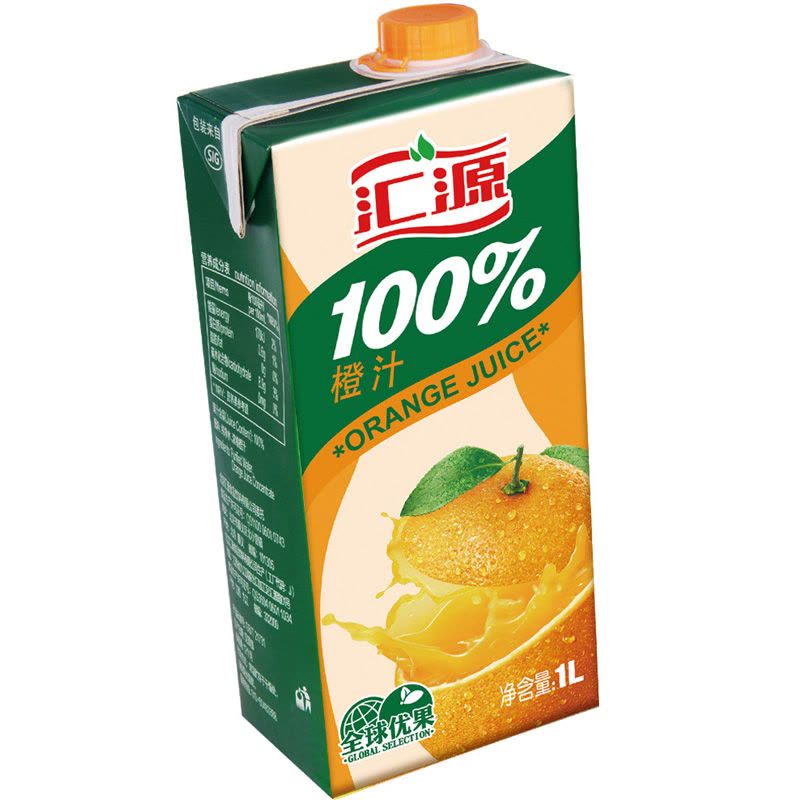 现货新日期汇源果汁100%纯果汁 橙汁饮料1L*6盒便携礼盒图片