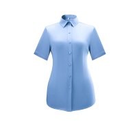 燕舞 BD2FX722108Z1F 夏季工作服 女式短袖衬衣 定制商品 35-40码(计价单位:件)蓝色