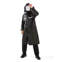 九州缘 BD1EY722101Q2F 长款单层风雨衣 M-3XL(计价单位:件)黑色