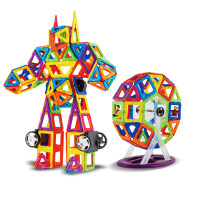 摩彩MOCAI儿童磁力片积木玩百变提拉磁铁拼装建构片磁性积木车轮组套装磁性12个月以上生日礼物 113件豪华套装