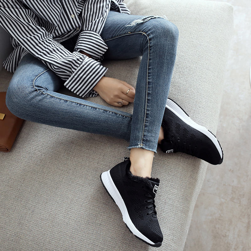 旺克2019秋冬新款女鞋休闲鞋女韩版时尚运动