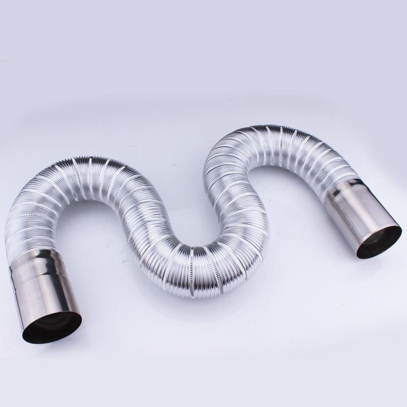汉轩 天然气燃气热水器不锈钢铝制铝箔排烟管可伸缩5/6/7cm加长排气管 7cm图片