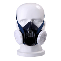 日本重松 双罐防尘防毒面具自吸过滤式防毒面罩化工喷漆防粉尘防甲醛电焊面罩