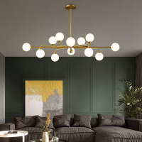 北欧后现代全铜吊灯轻奢分子客厅灯个性创意餐厅卧室设计师样板间灯具