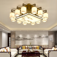 新中式吸顶灯轻奢大气珐琅彩客厅灯现代简约餐厅卧室书房家用灯具