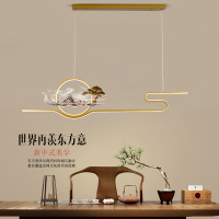 克罗斯塔 新中式餐厅灯吧台长吊灯禅意中国风长条简约饭厅茶室书房灯具