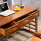 木屋子家具 中式实木书桌椅组合简约现代木质电脑桌书台书房家具家用办公桌乌金木套装组合