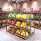 业神制造 超市蔬菜架便利店水果架子三层四层精品水果货架单面超市货架网筐展示架