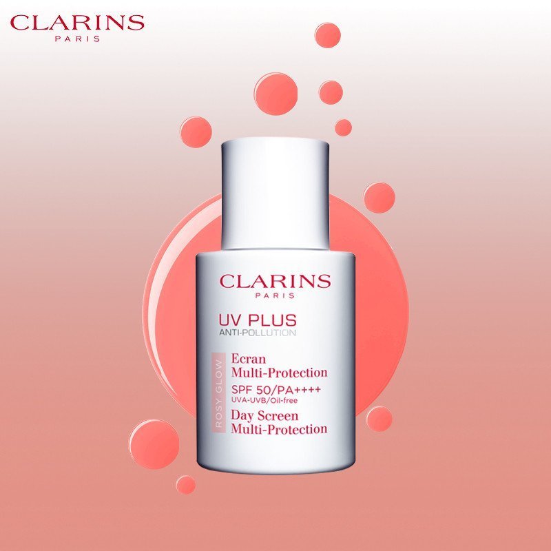 娇韵诗 CLARINS 清透无油抗污染 防晒霜隔离乳SPF50 30ml 润色 粉色