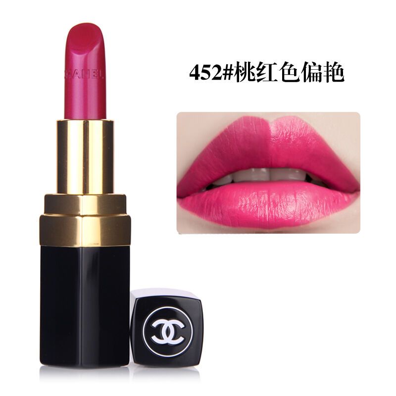 Chanel/香奈儿全新rouge coco可可小姐唇膏口红3.5g 452#桃红色偏艳